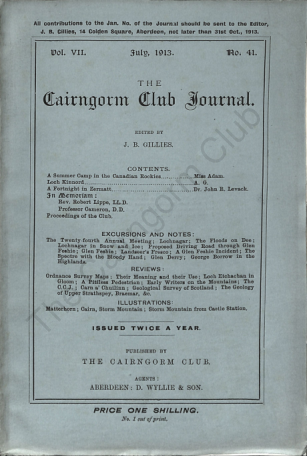 The Cairngorm Club Journal No 41 cover